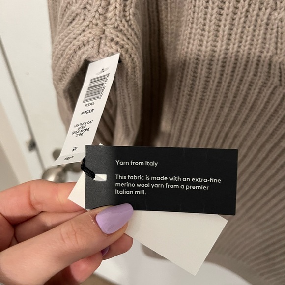 ARITZIA - Babaton - Roger Sweater - Size S - Long, V-neck merino wool sweater - Picture 7 of 8